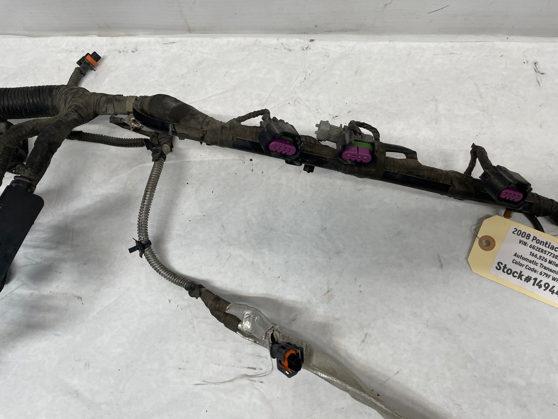 2008 Pontiac G8 Base Front Chassis Engine Bay Fire Wall Wire Wiring Harness OEM - Day's Parts Yard