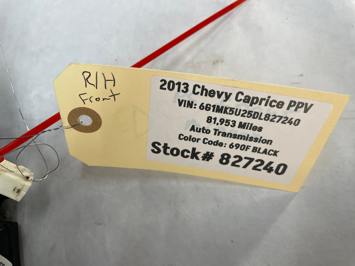 2013 Chevy Caprice PPV RH Passenger Exterior Side Mirror Black OEM