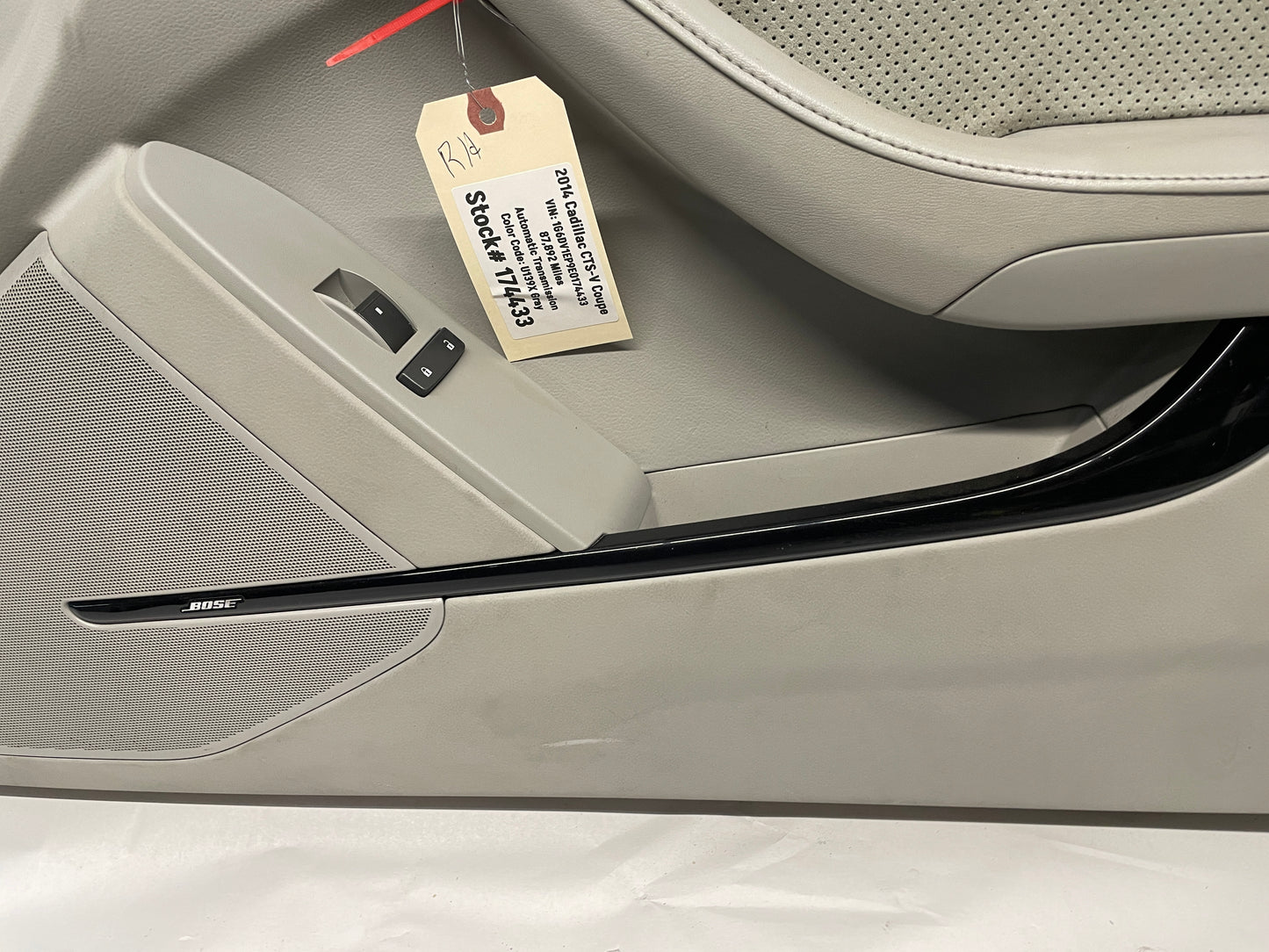 2014 Cadillac CTS-V Coupe RH Passenger Front Interior Door Panel OEM - Day's Parts Yard