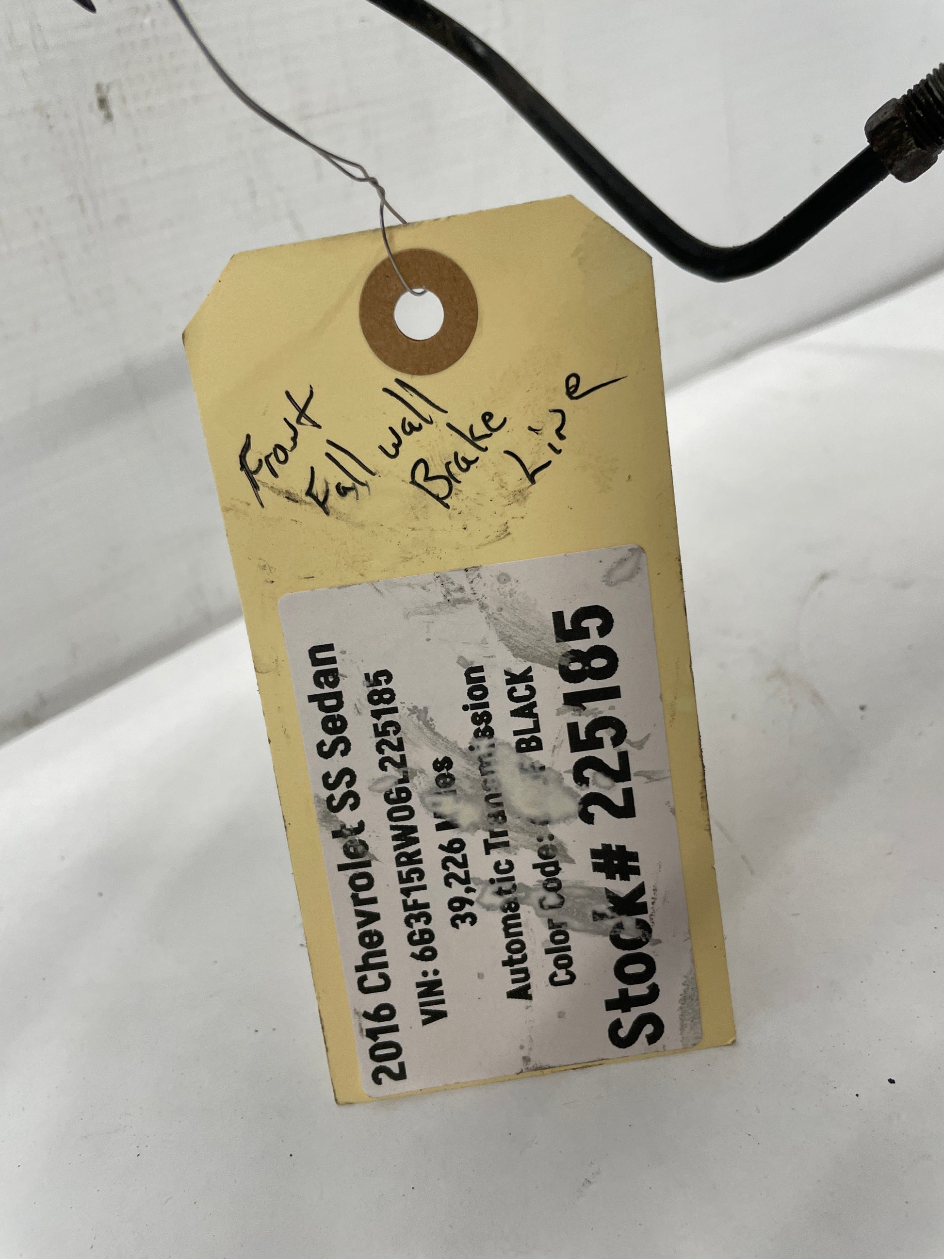 2016 Chevy SS Sedan Firewall ABS Master Cylinder Brake Lines Hoses Tubes OEM - Day's Parts Yard