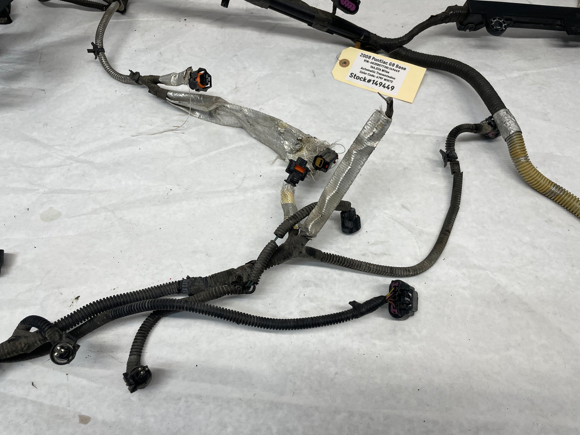 2008 Pontiac G8 Base Front Chassis Engine Bay Fire Wall Wire Wiring Harness OEM - Day's Parts Yard