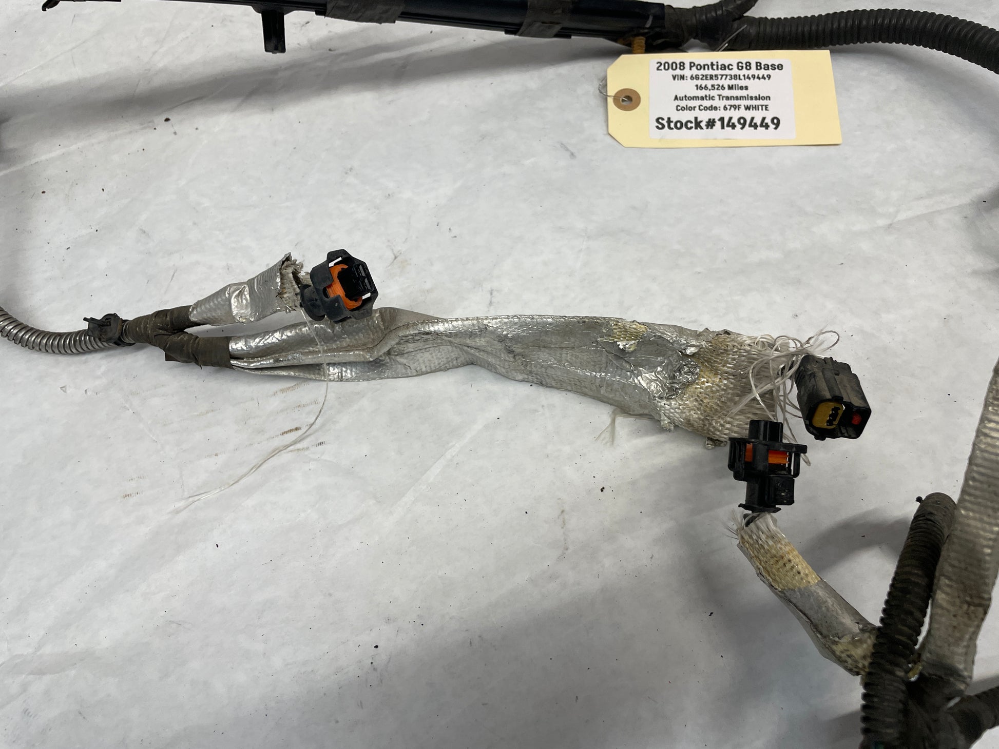 2008 Pontiac G8 Base Front Chassis Engine Bay Fire Wall Wire Wiring Harness OEM - Day's Parts Yard