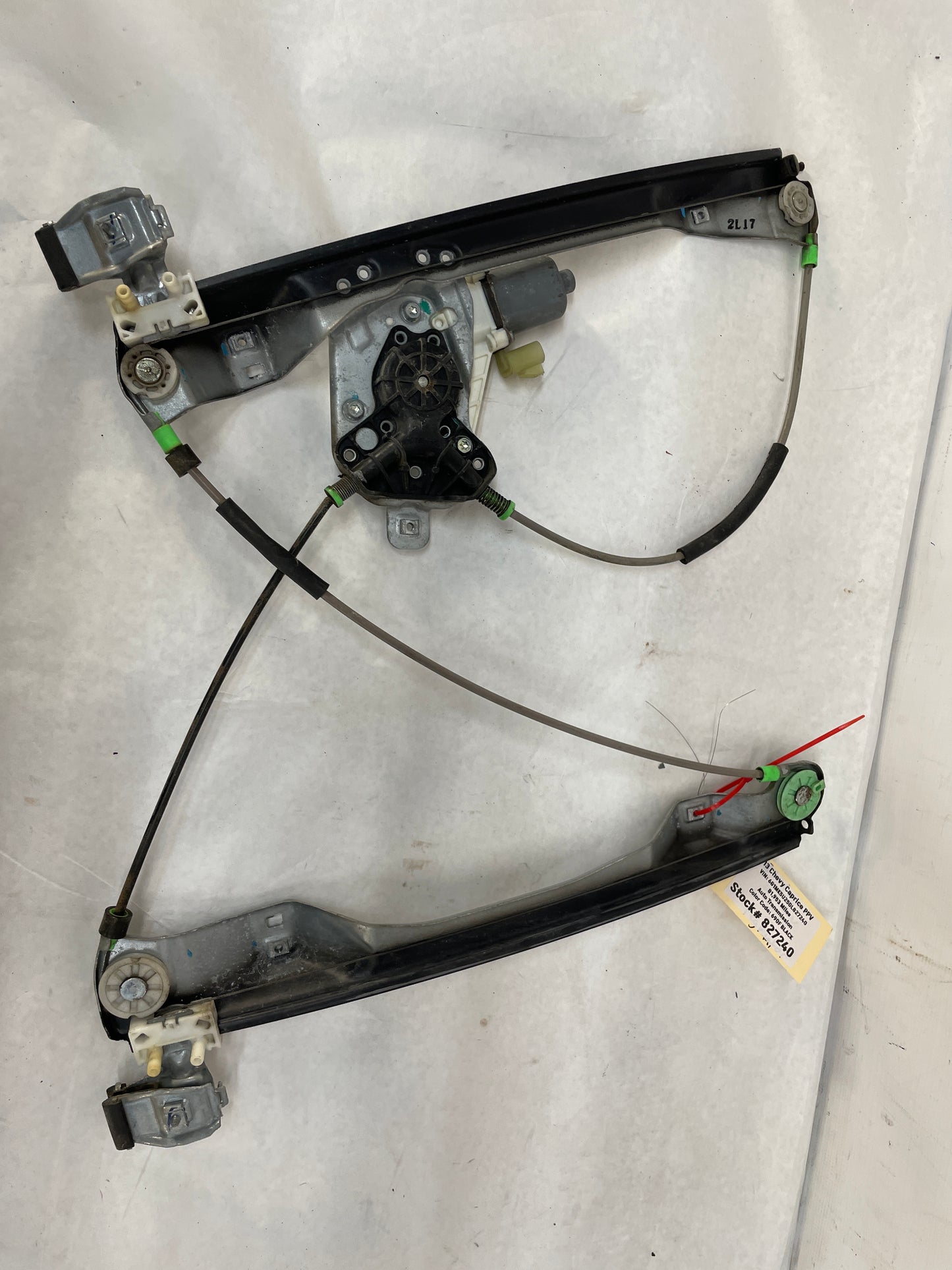 2013 Chevy Caprice PPV RH Passenger Front Window Regulator w/ Motor OEM