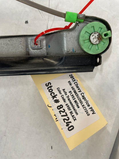 2013 Chevy Caprice PPV RH Passenger Front Window Regulator w/ Motor OEM