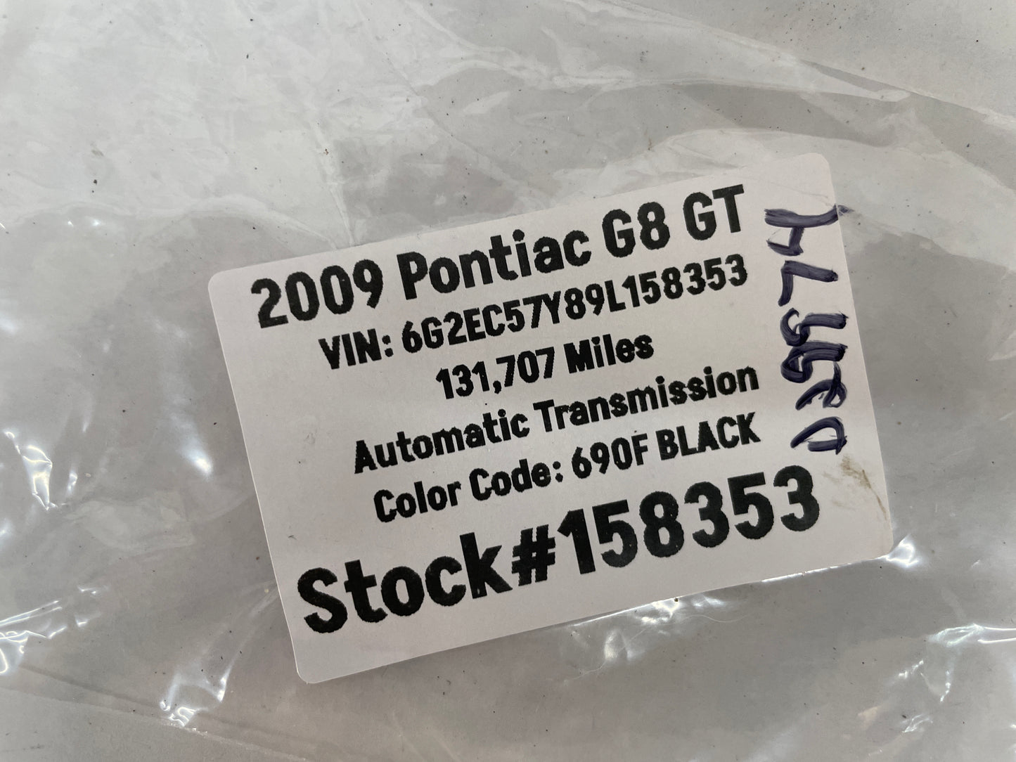 2009 Pontiac G8 GT Rearview Mirror Cover OEM