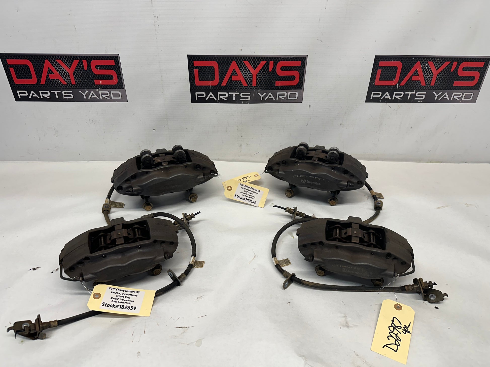 2010 Chevy Camaro SS Brembo Brake Calipers Front and Rear OEM - Day's Parts Yard