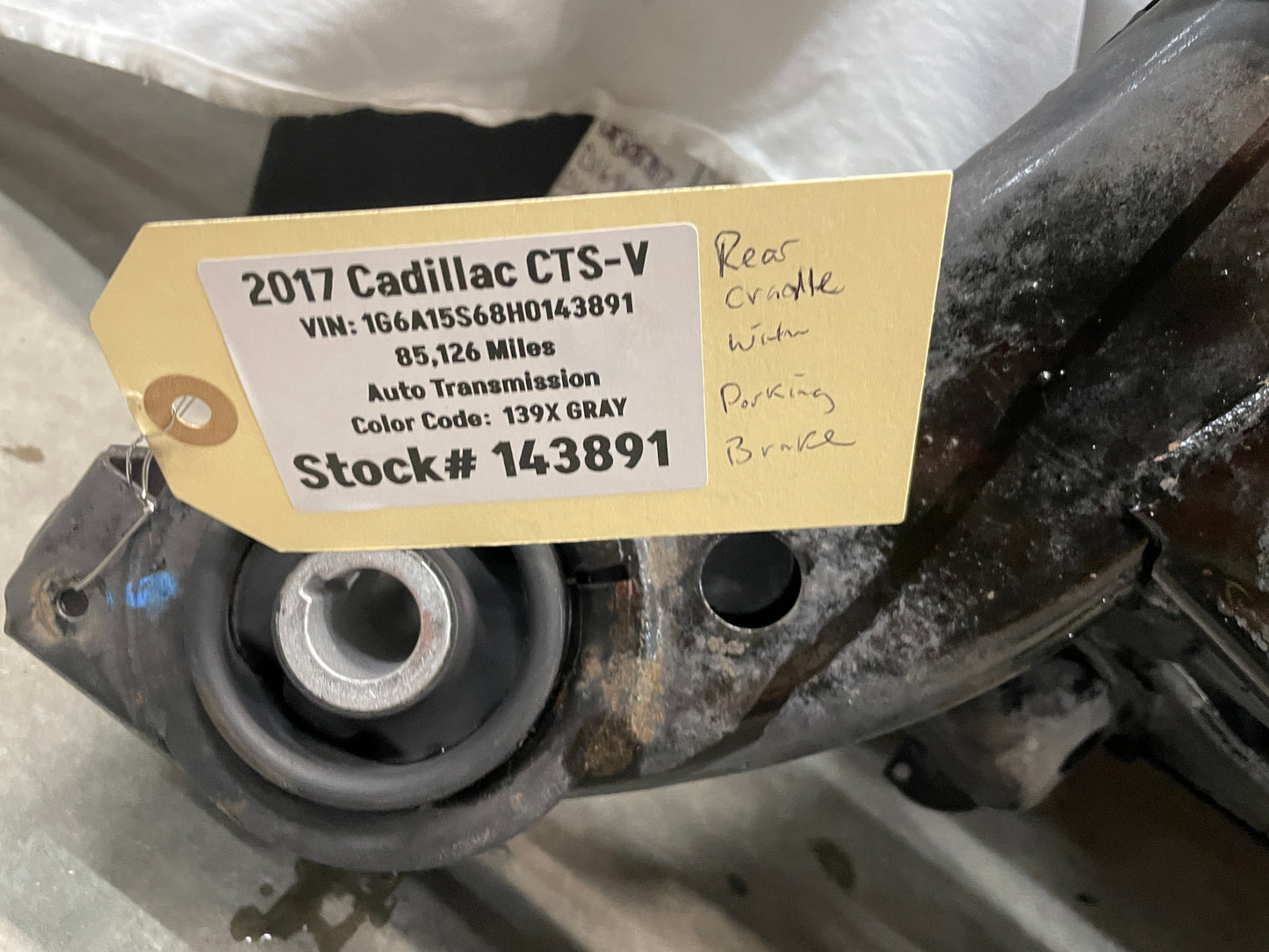 2017 Cadillac CTS-V Rear Suspension Cradle K Member Sub Frame OEM - Day's Parts Yard