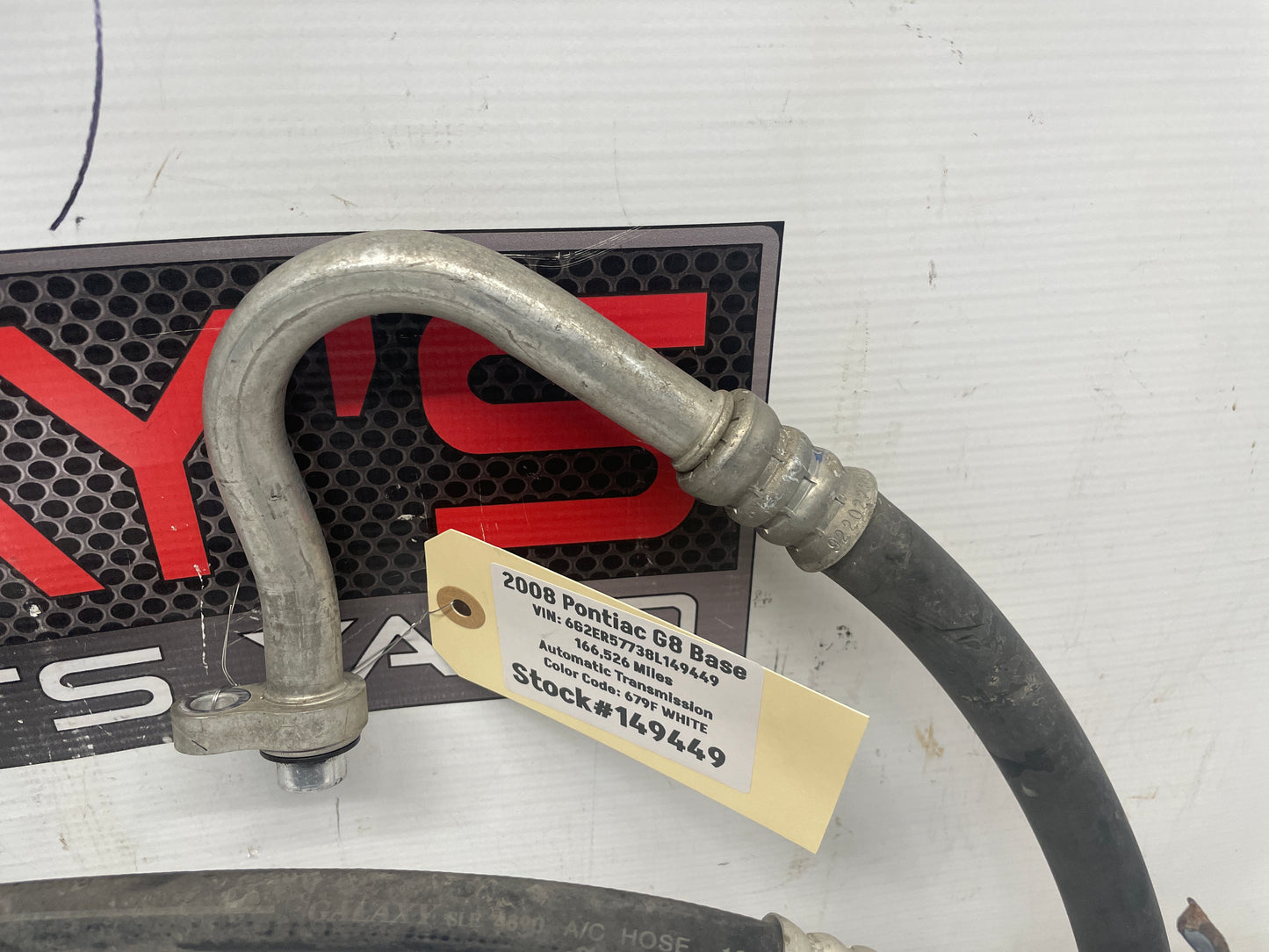 2008 Pontiac G8 Base AC Air Conditioner Compressor Manifold Line Hose Tube OEM - Day's Parts Yard