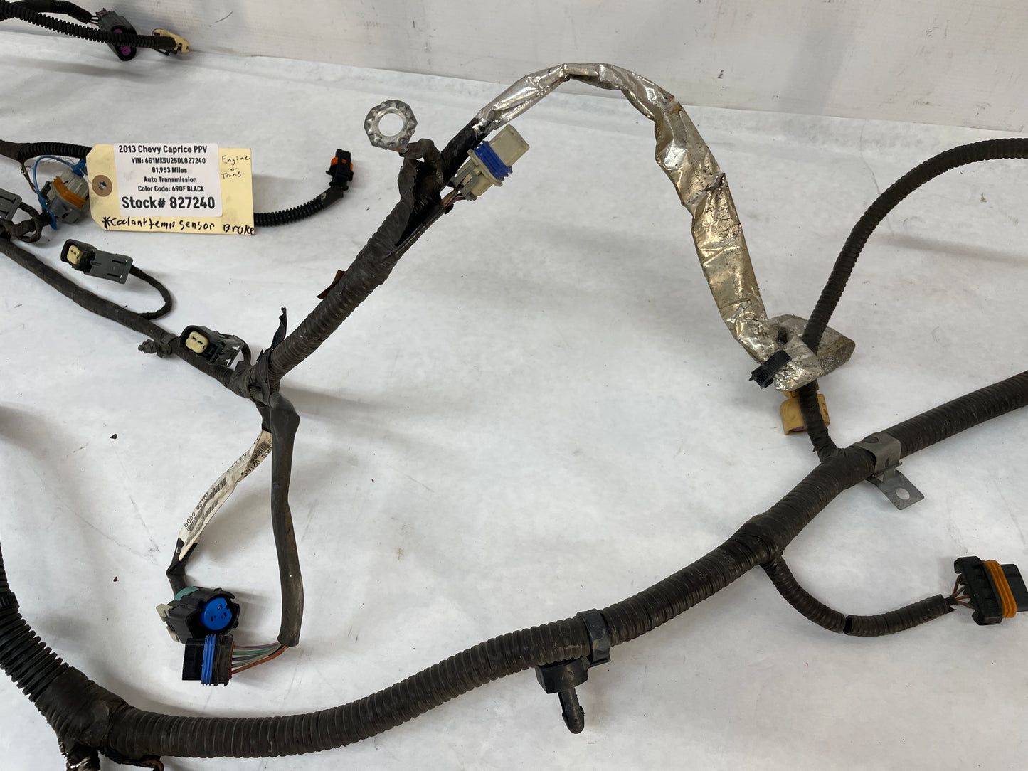 2013 Chevy Caprice PPV Engine Automatic Transmission Wire Wiring Harness OEM