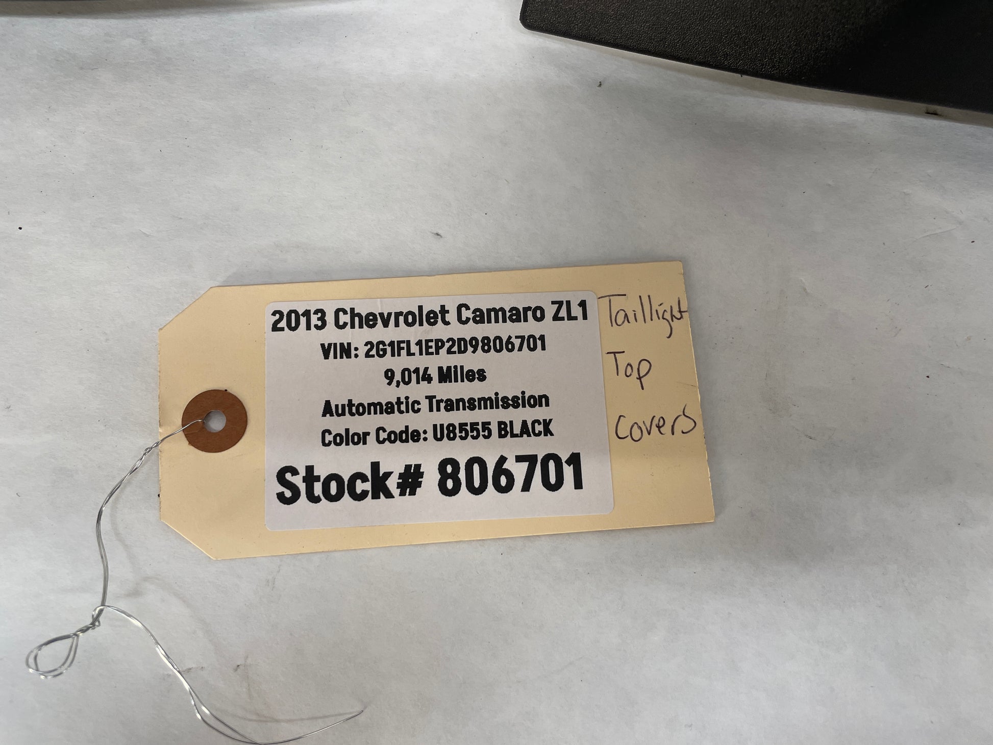 2013 Chevy Camaro ZL1 RH & LH Rear Bumper Taillight Filler Panels OEM - Day's Parts Yard