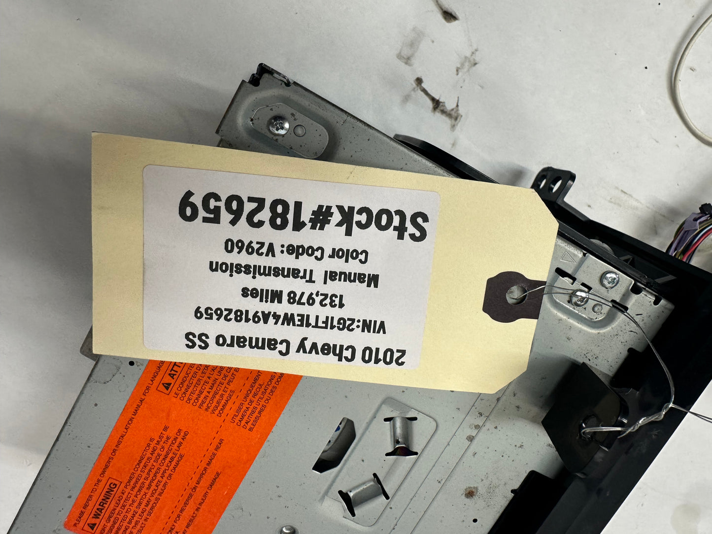 2010 Chevy Camaro SS Aftermarket Pioneer Radio/ DVD  w/ Bezel Control Panel Mount - Day's Parts Yard