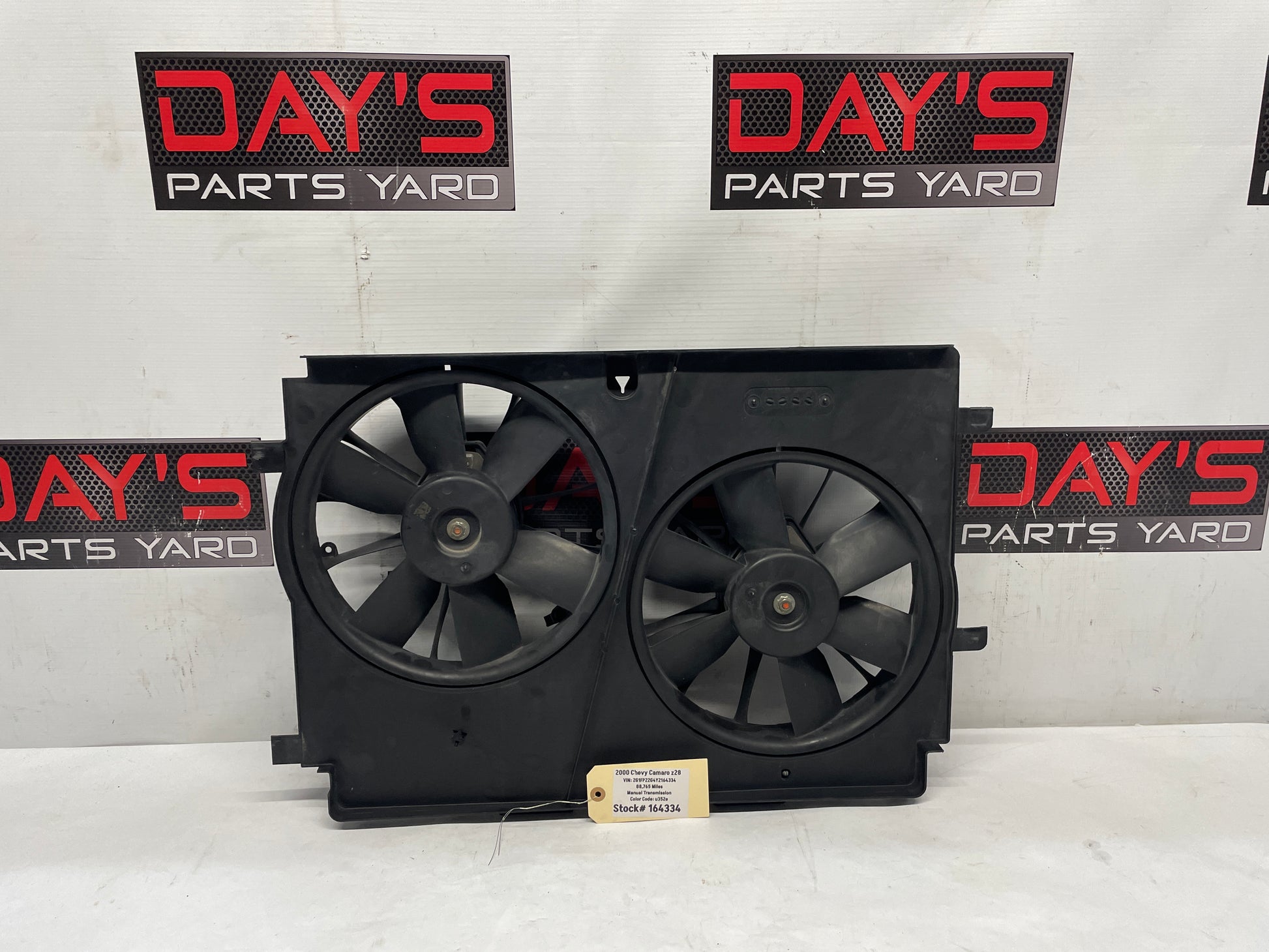 2000 Chevy Camaro Z28 Dual Radiator Cooling Fans Motors Assembly OEM - Day's Parts Yard