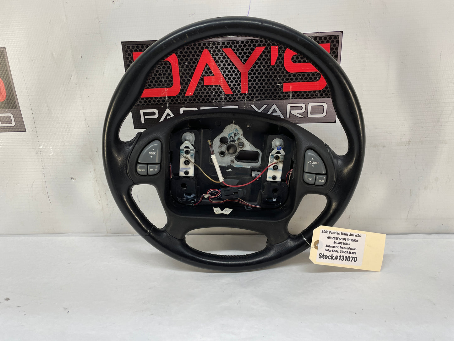 2001 Pontiac Trans AM WS6 Steering Wheel OEM