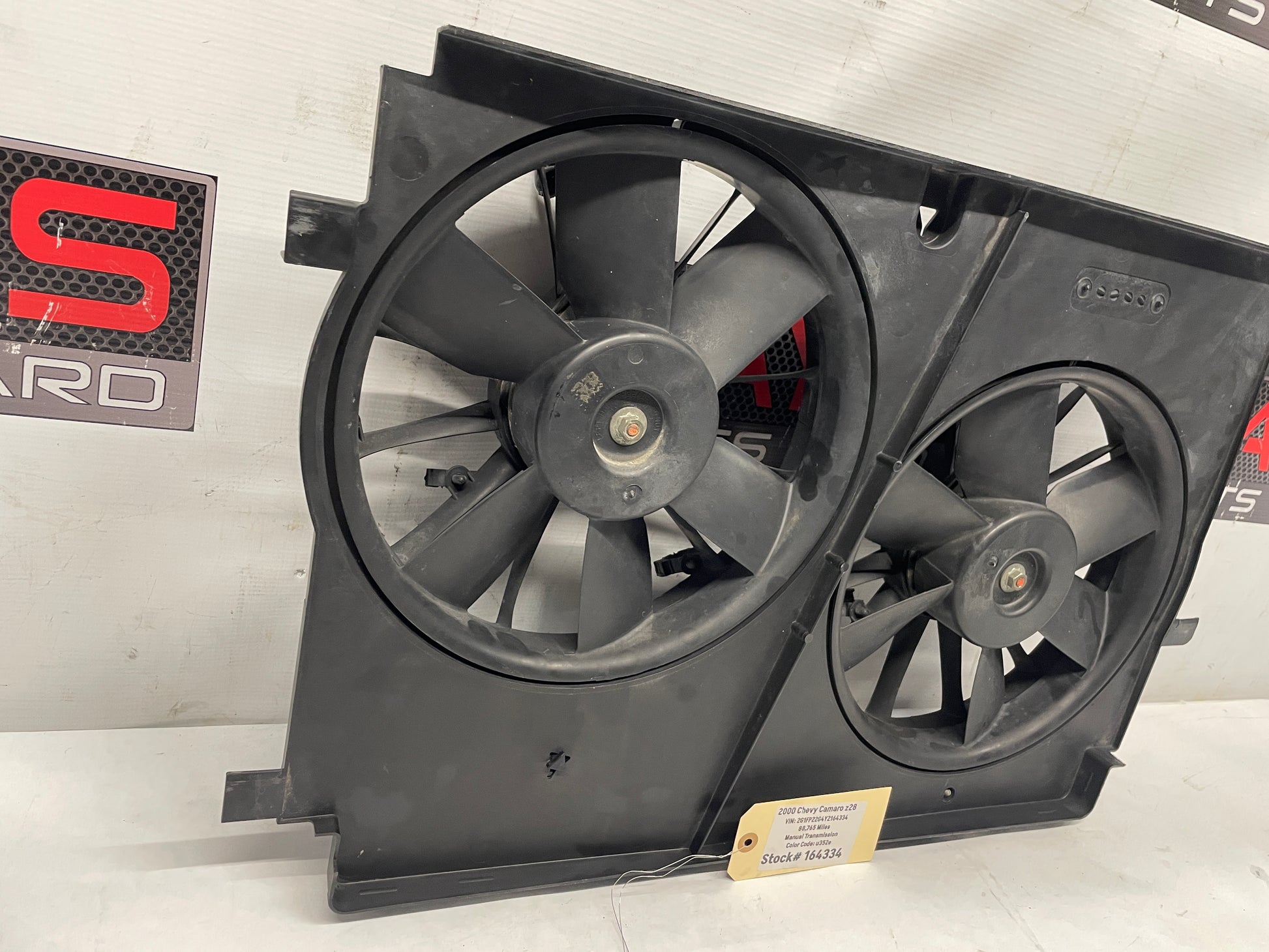 2000 Chevy Camaro Z28 Dual Radiator Cooling Fans Motors Assembly OEM - Day's Parts Yard