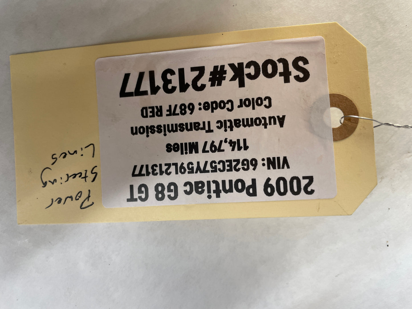 2009 Pontiac G8 GT Power Steering Lines Hoses Tubes OEM