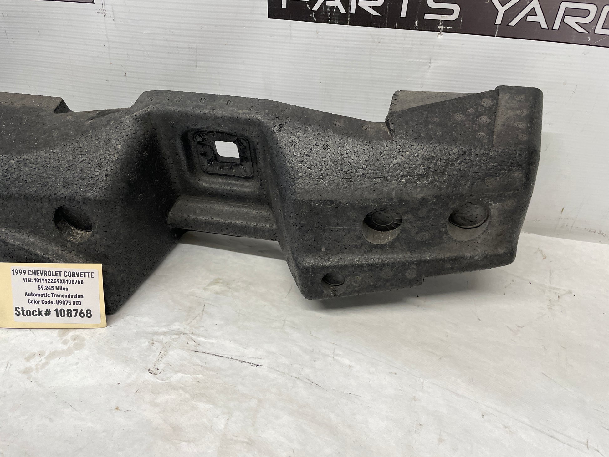 1999 Chevy C5 Corvette Front Bumper Impact Absorber Foam Bar OEM - Day's Parts Yard