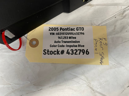 2005 Pontiac GTO RH Passenger Rear Interior Quarter Door Panel Trim Black OEM - Day's Parts Yard