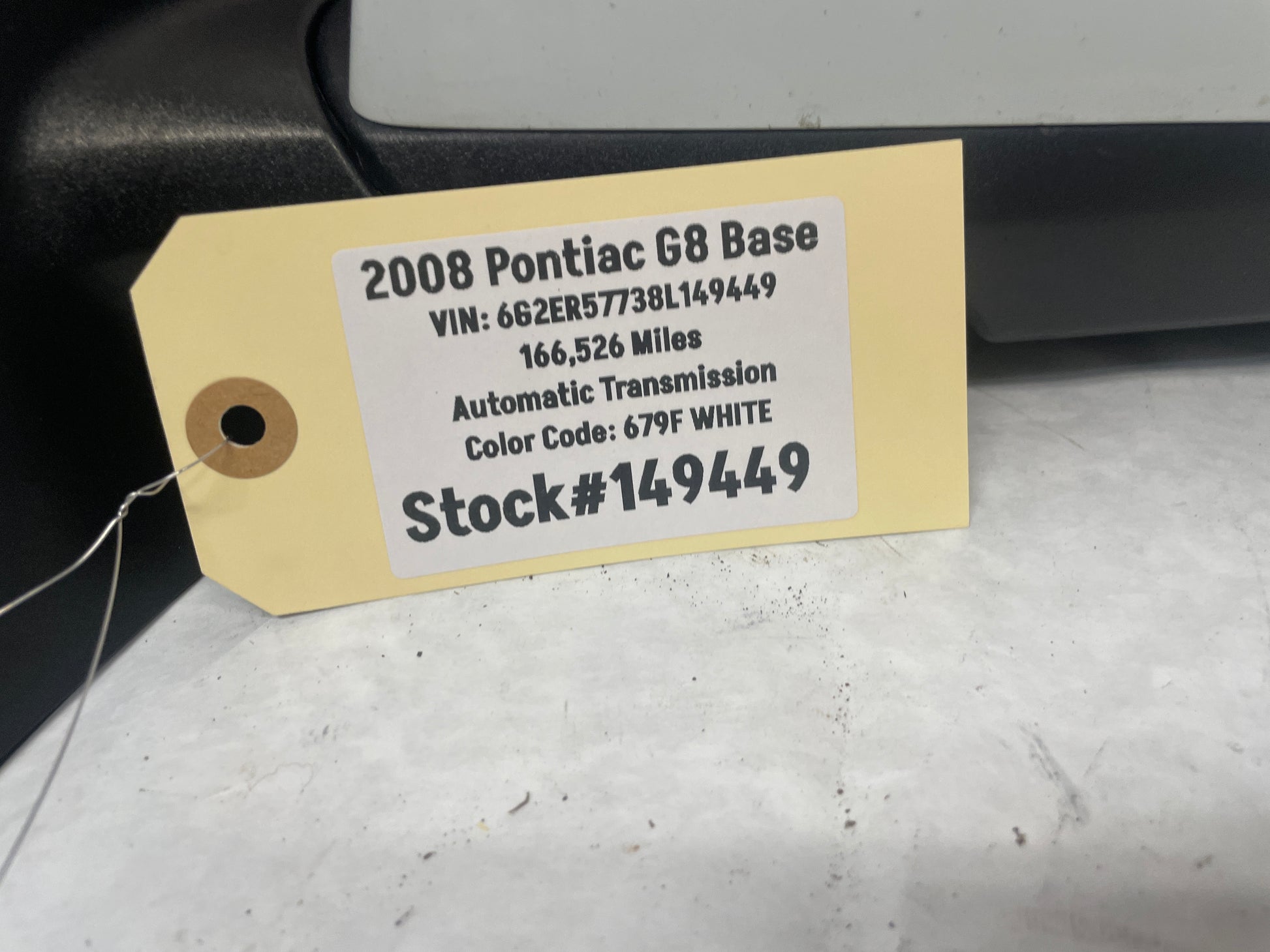2008 Pontiac G8 Base LH Driver Exterior Mirror OEM - Day's Parts Yard