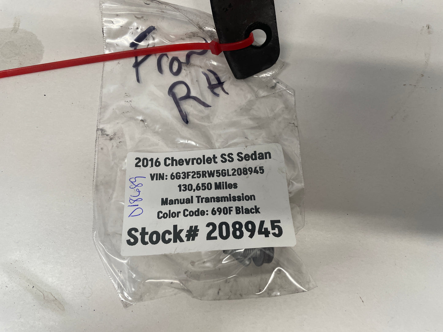 2016 Chevy SS Sedan RH Passenger Front Spindle Brake Dust Shield OEM - Day's Parts Yard