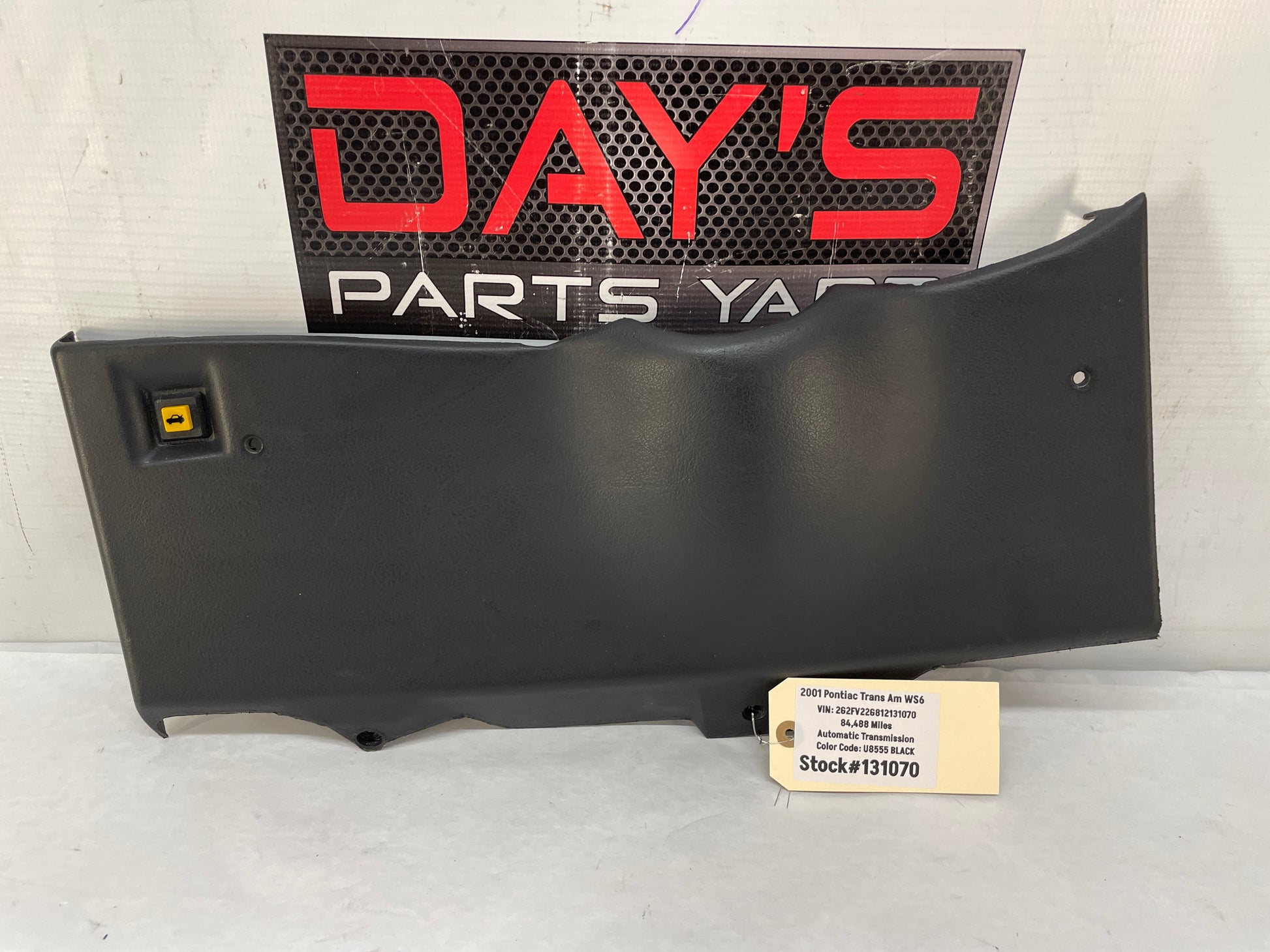 2001 Pontiac Firebird Trans AM WS6 Knee Bolster Dash Trim Molding Black Ebony OEM - Day's Parts Yard
