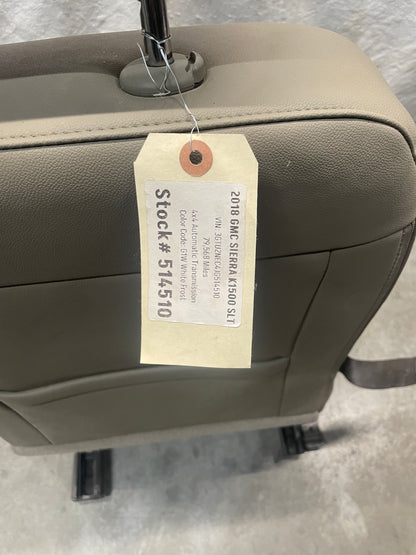 2018 GMC Sierra K1500 SLT Seat Front RH Passenger Coca Dune OEM