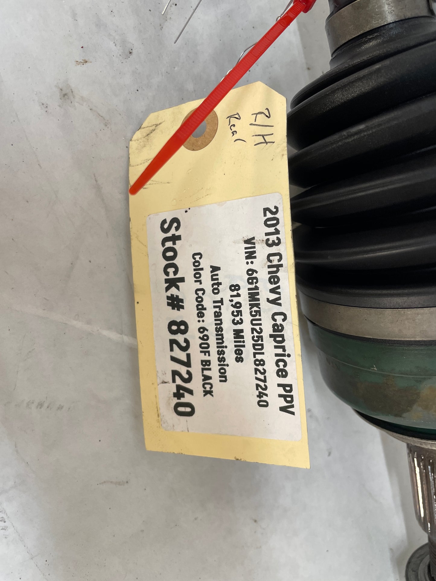 2013 Chevy Caprice PPV RH Passenger Rear CV Axle Half Shaft OEM