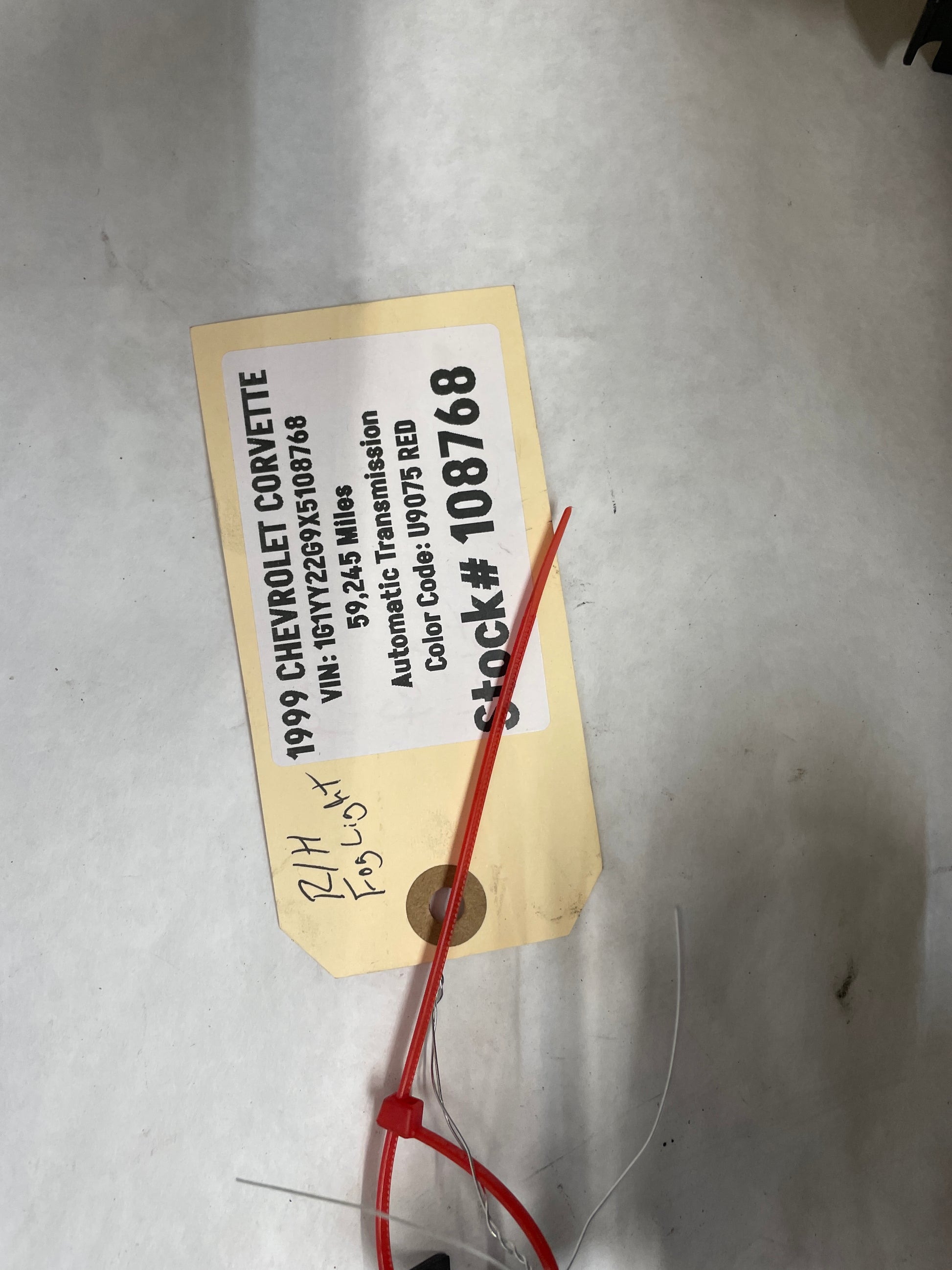 1999 Chevy C5 Corvette RH Passenger Fog Light Lamp w/ Bracket OEM - Day's Parts Yard