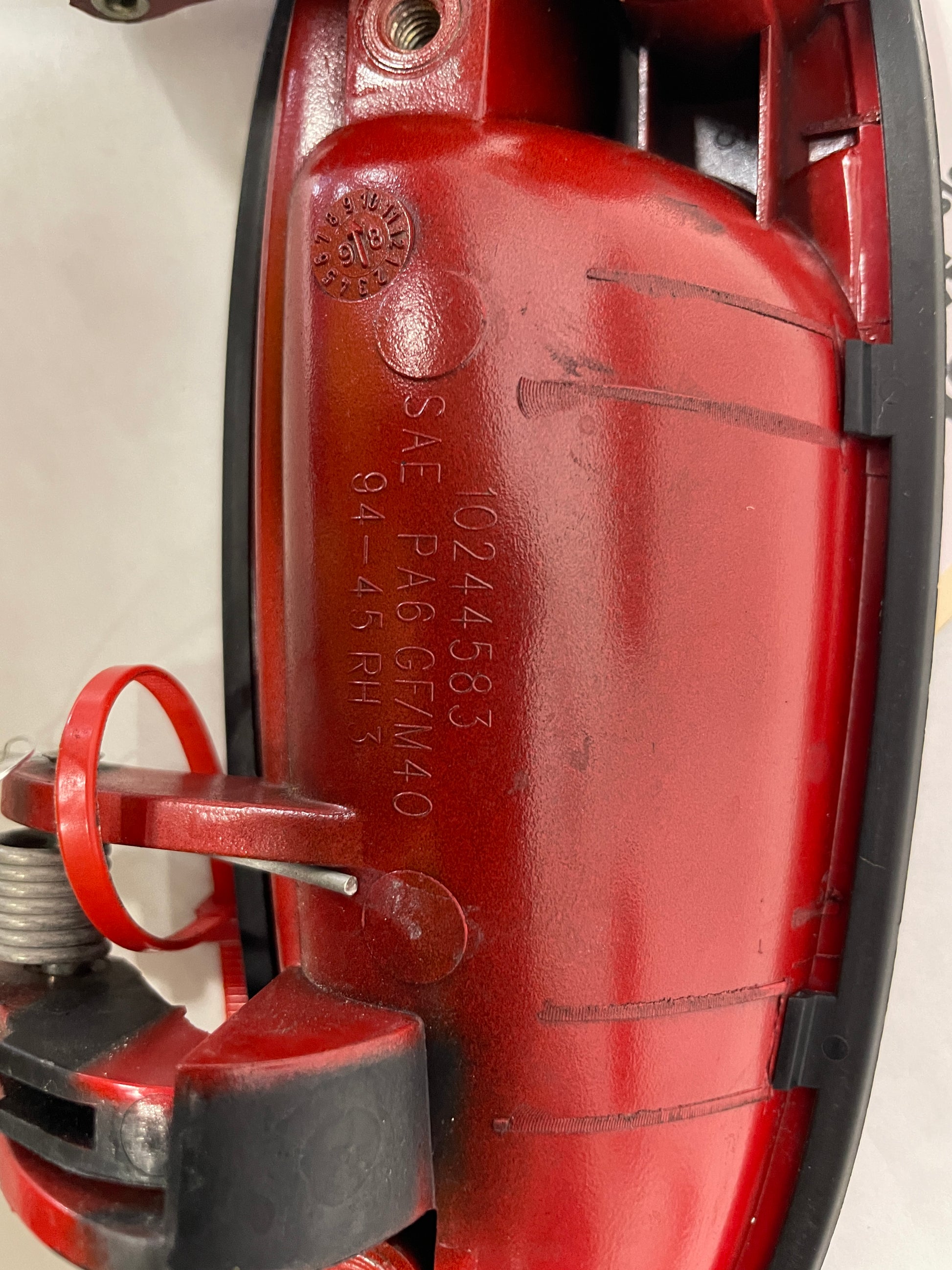 1999 Chevy C5 Corvette RH Passenger Exterior Door Handle Red OEM - Day's Parts Yard