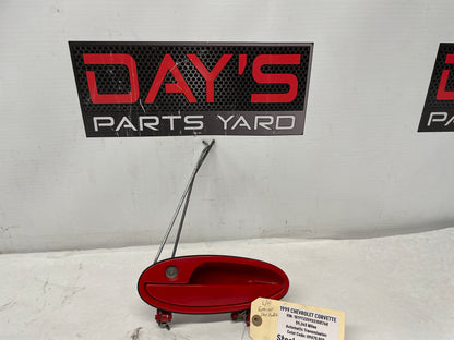 1999 Chevy C5 Corvette LH Driver Exterior Door Handle Red OEM - Day's Parts Yard