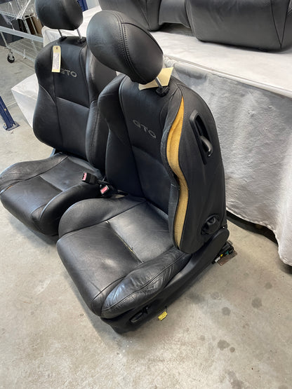 2005 Pontiac GTO Seats Fronts and Rears Black Leather OEM