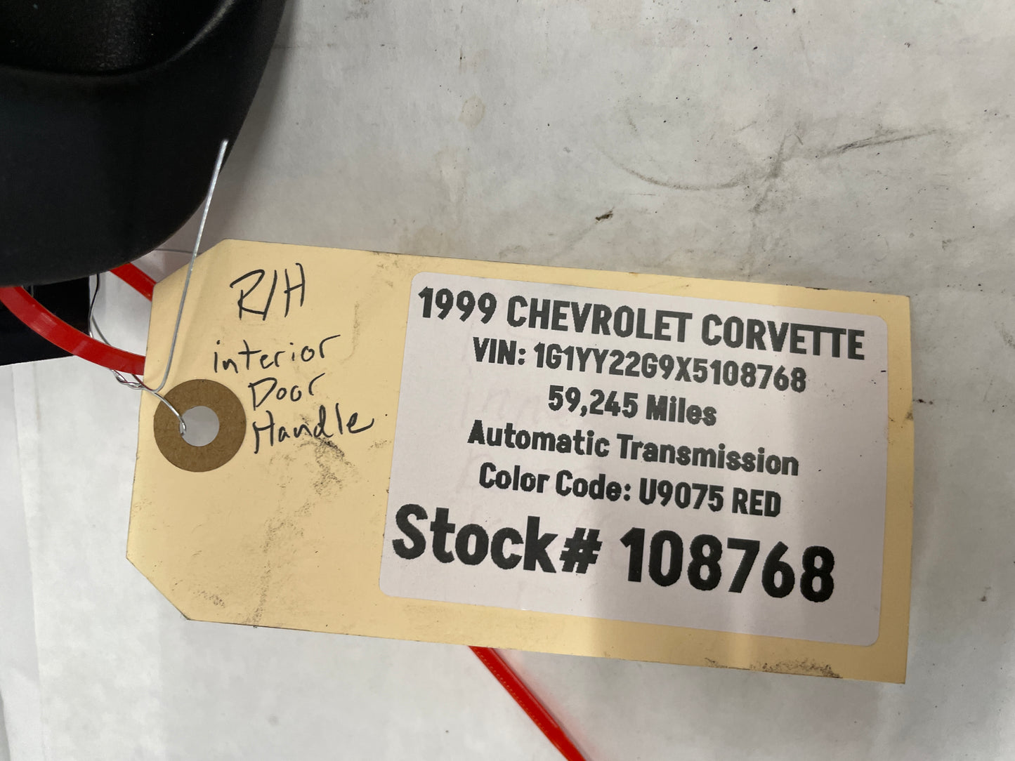 1999 Chevy C5 Corvette RH Passenger Interior Door Handle OEM - Day's Parts Yard