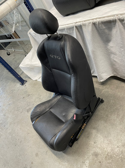 2005 Pontiac GTO Seats Fronts and Rears Black Leather OEM