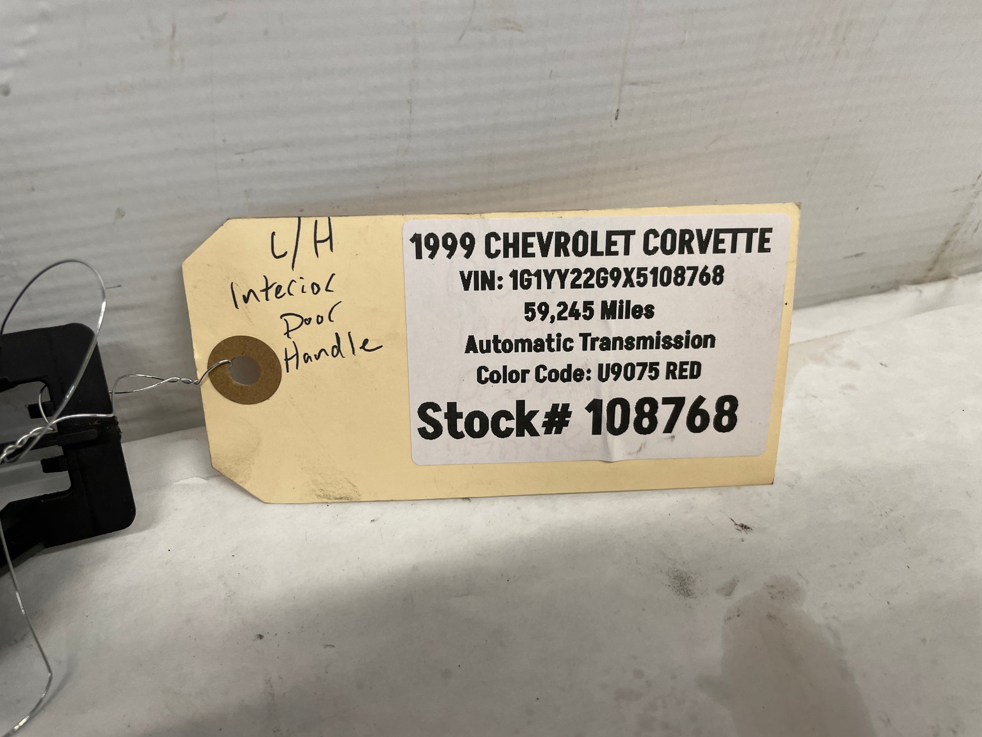 1999 Chevy C5 Corvette LH Driver Interior Door Handle OEM - Day's Parts Yard