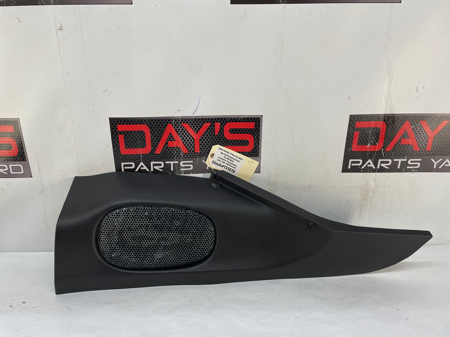 2001 Pontiac Trans AM WS6 LH Driver Rear Hatch Cargo Trunk Side Panel Trim Ebony OEM