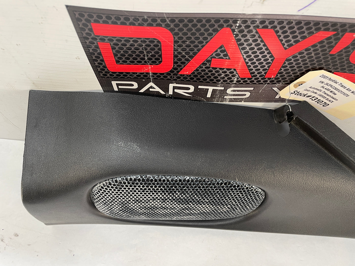 2001 Pontiac Trans AM WS6 LH Driver Rear Hatch Cargo Trunk Side Panel Trim Ebony OEM