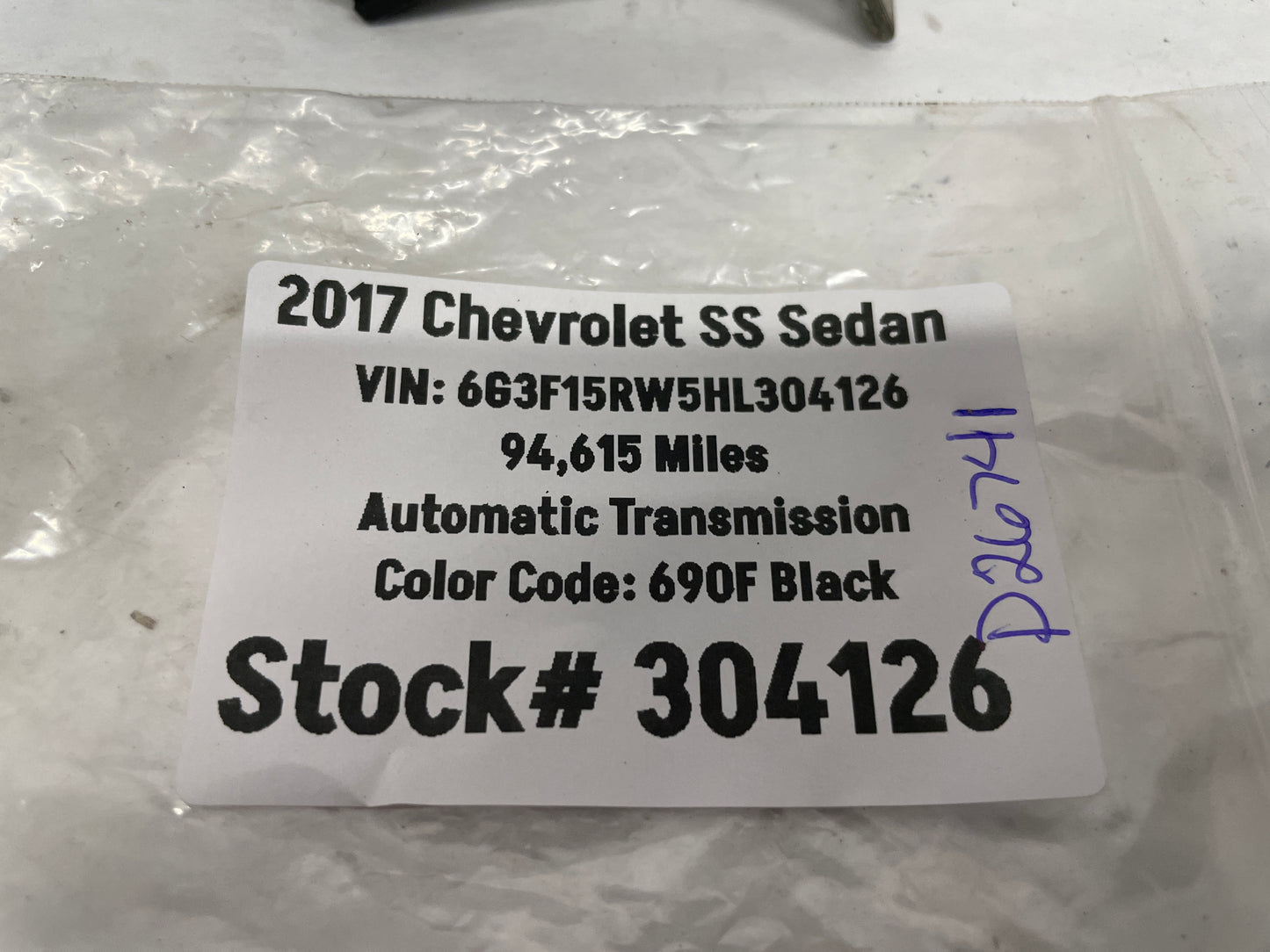 2017 Chevy SS Sedan Jump Starter Post Positive Battery Circuit Fuse OEM