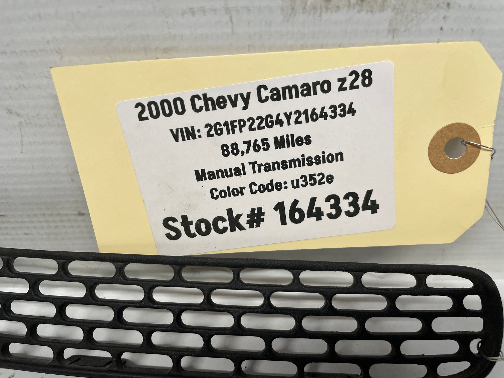 2000 Chevy Camaro SS Z28 Hood Grille Insert Scoop Screen OEM - Day's Parts Yard