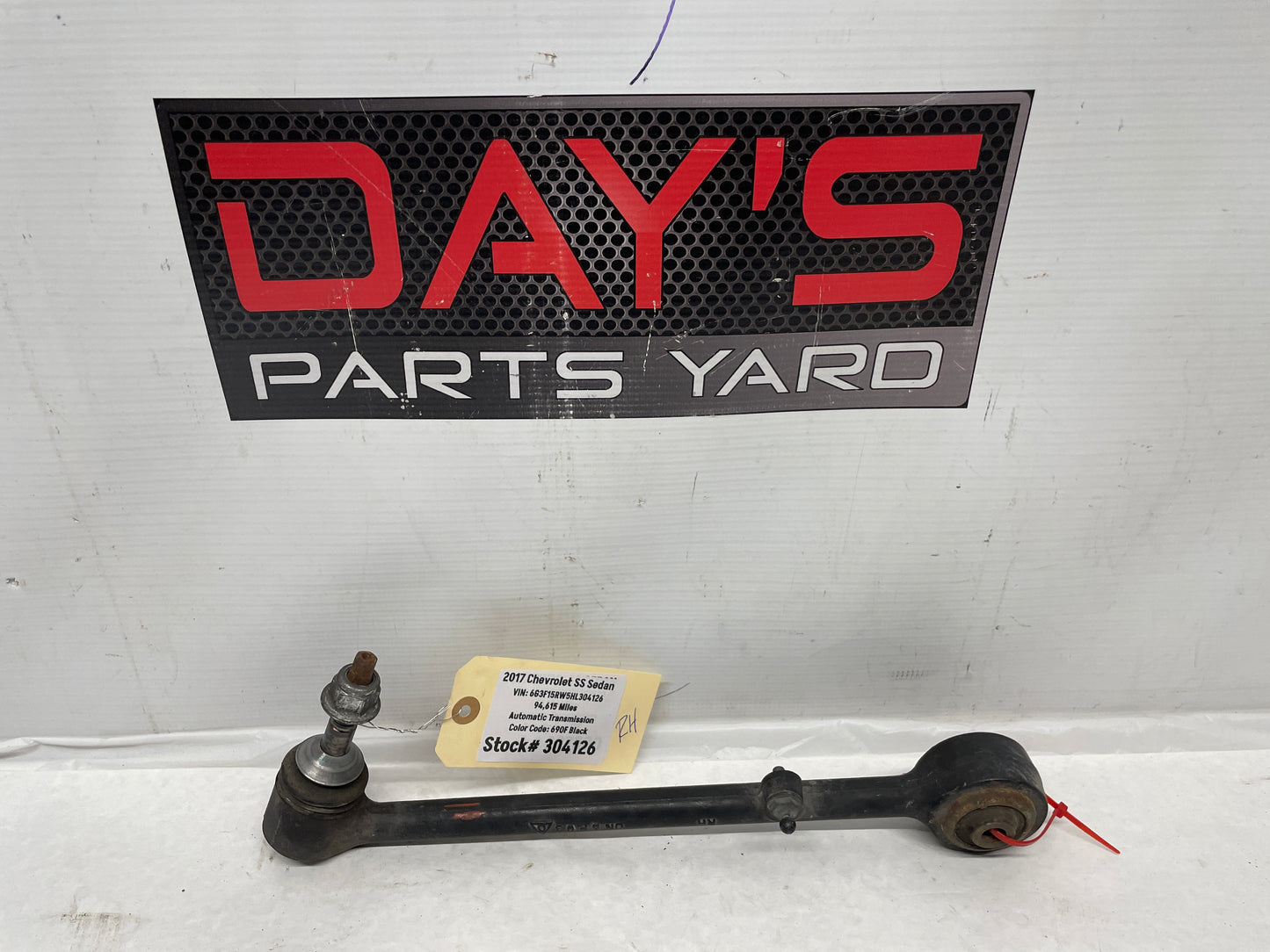 2017 Chevy SS Sedan RH Passenger Front Suspension Rearward Lower Control Arm Link OEM - Day's Parts Yard