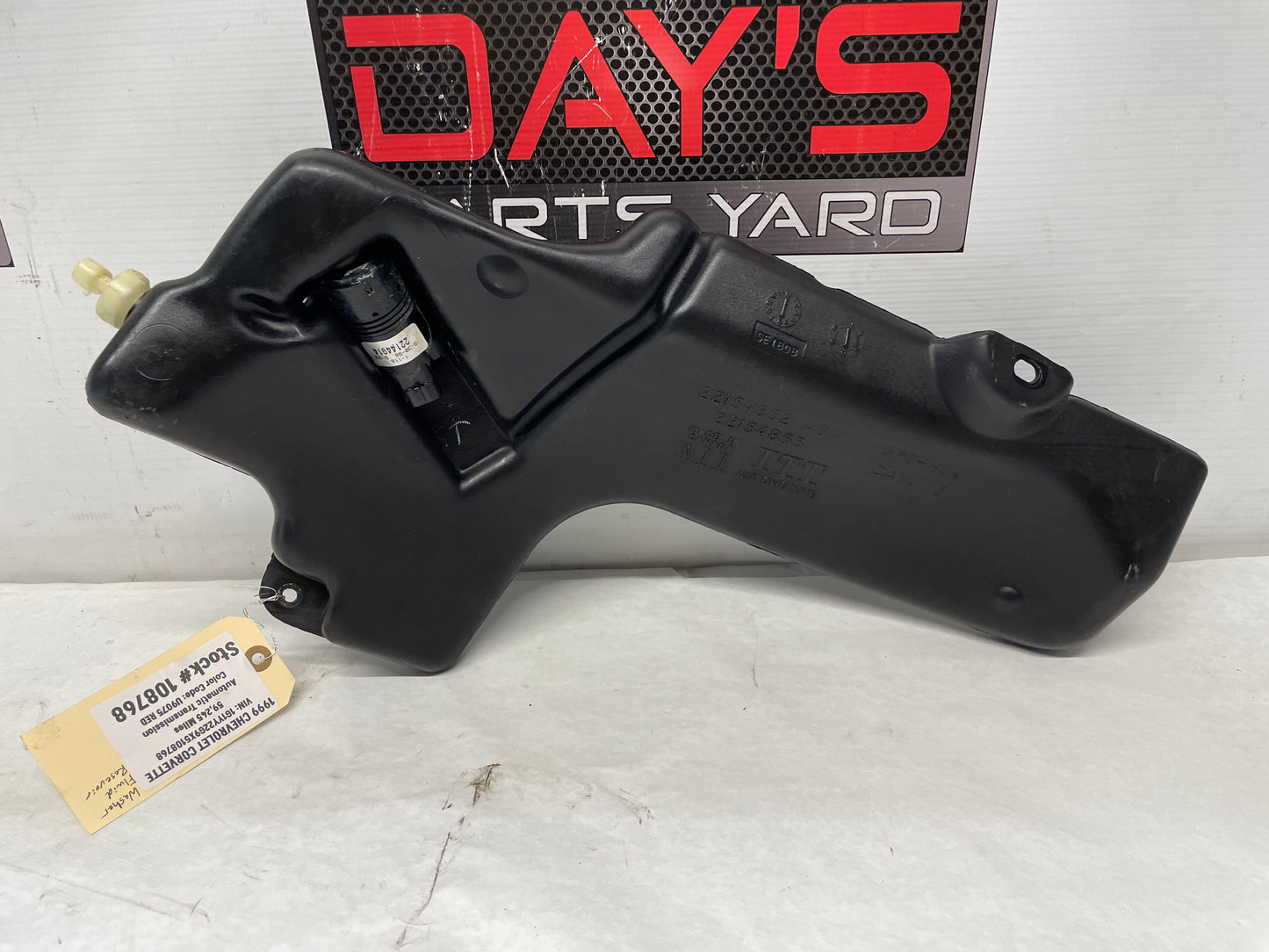 1999 Chevy C5 Corvette Windshield Washer Fluid Reservoir Tank Bottle OEM - Day's Parts Yard