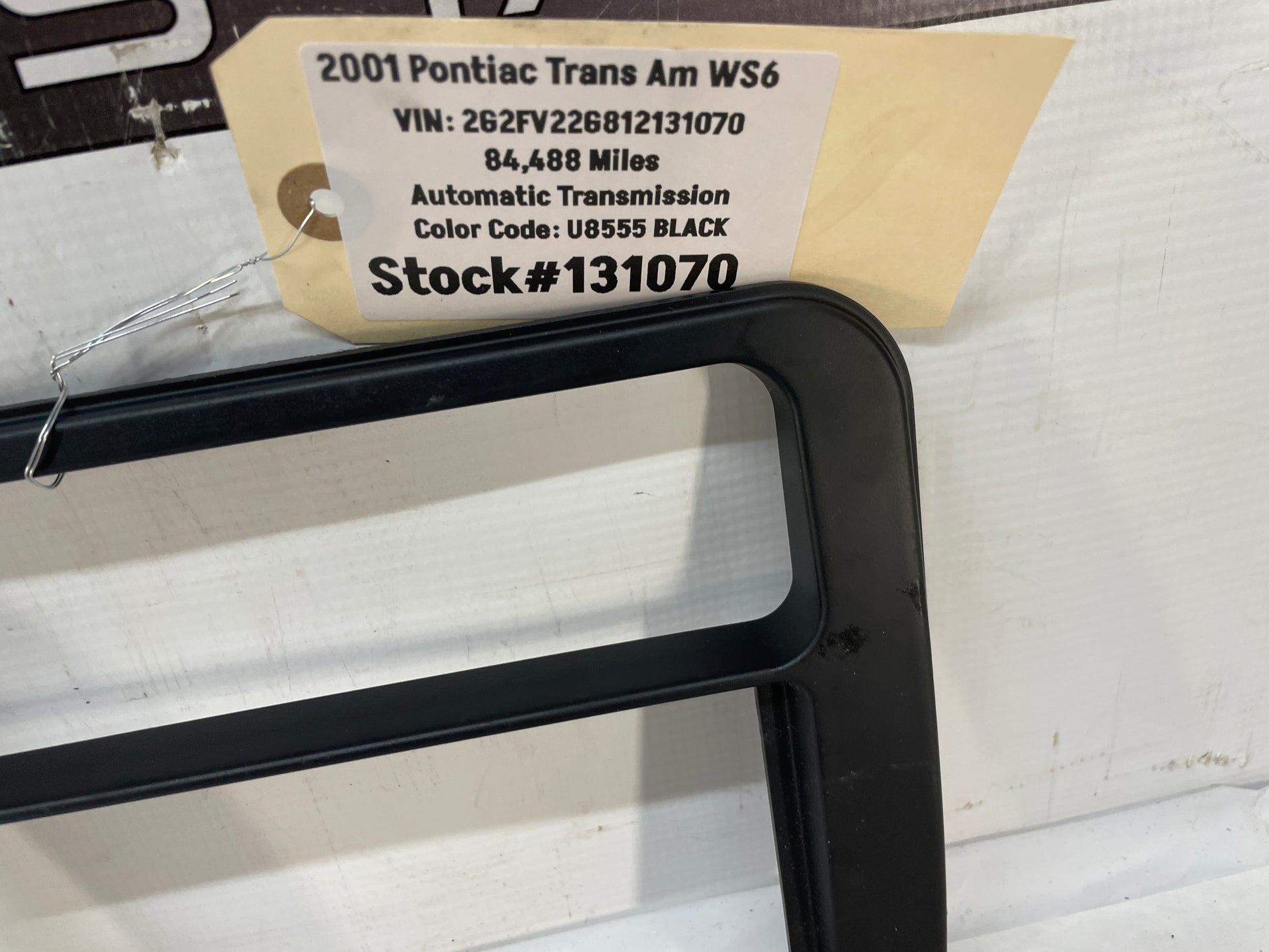2001 Pontiac Firebird Trans AM WS6 Radio Climate Control Dash Bezel Trim Ebony OEM - Day's Parts Yard