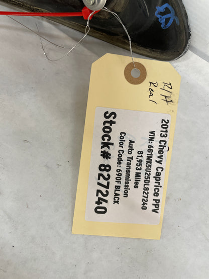 2013 Chevy Caprice PPV RH Passenger Rear Quarter Window Glass OEM