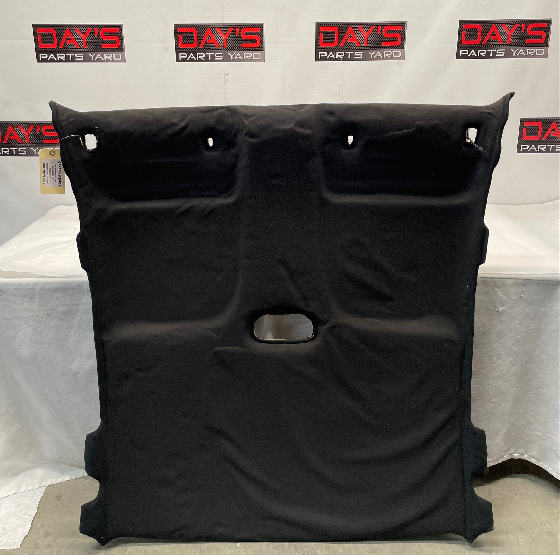 2005 Pontiac GTO Head Liner Headliner Ebony Board OEM LOCAL PICK UP - Day's Parts Yard