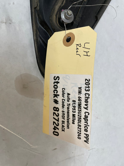 2013 Chevy Caprice PPV LH Driver Rear Quarter Window Glass OEM