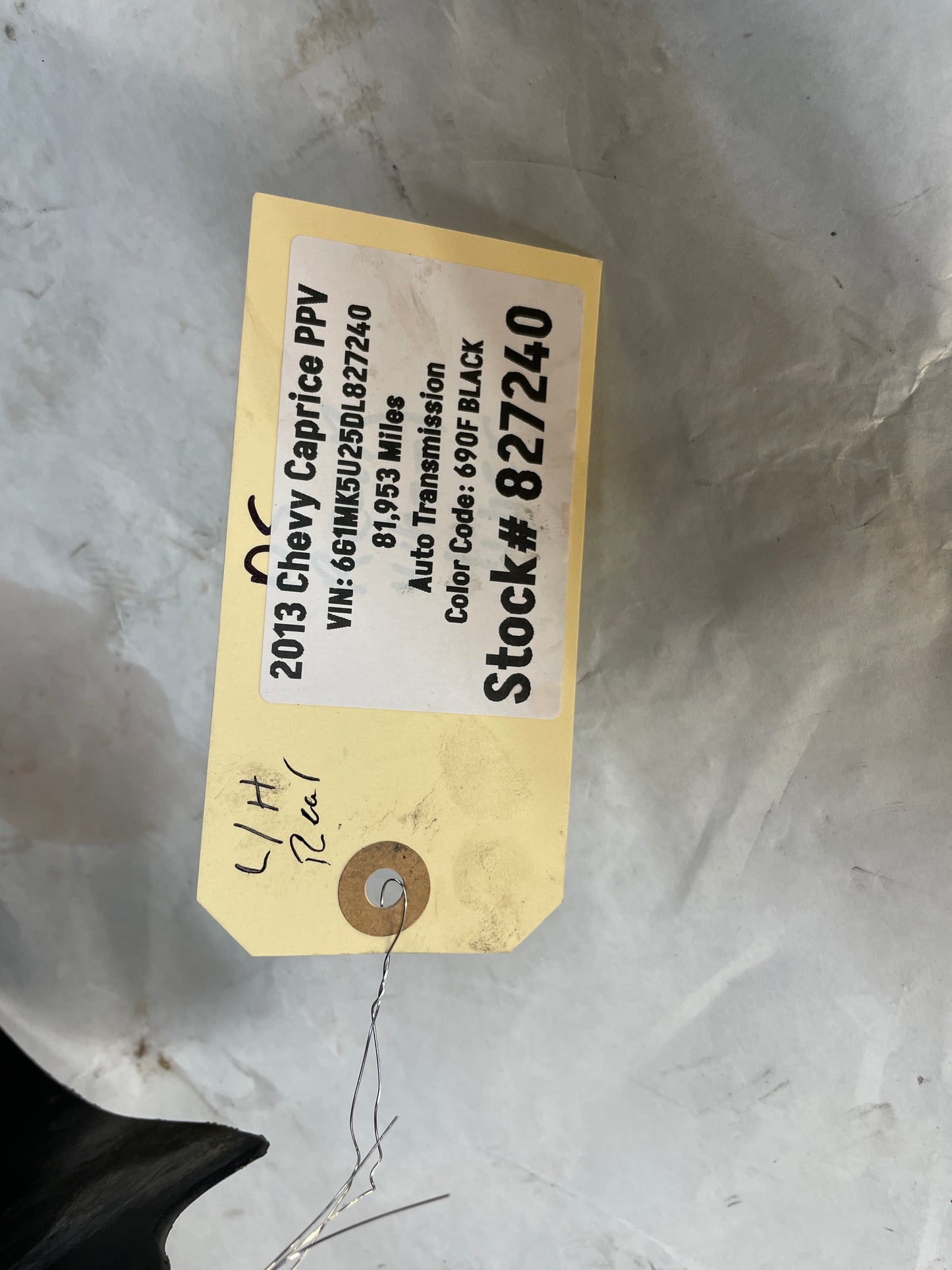 2013 Chevy Caprice PPV LH Driver Rear Fender Wheel Well House Liner OEM