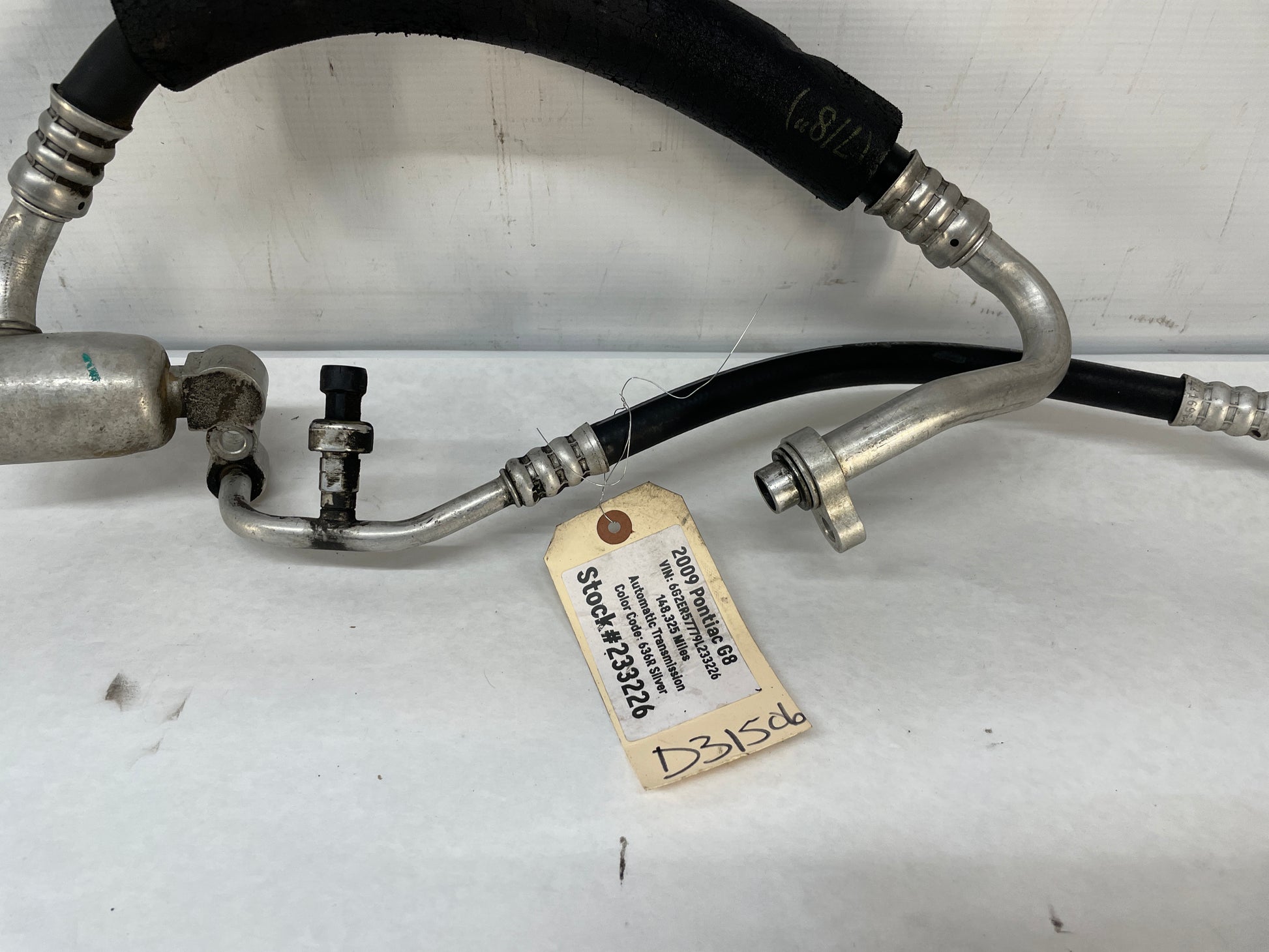 2009 Pontiac G8 AC Air Conditioner Compressor Manifold Line Hose Tube OEM - Day's Parts Yard