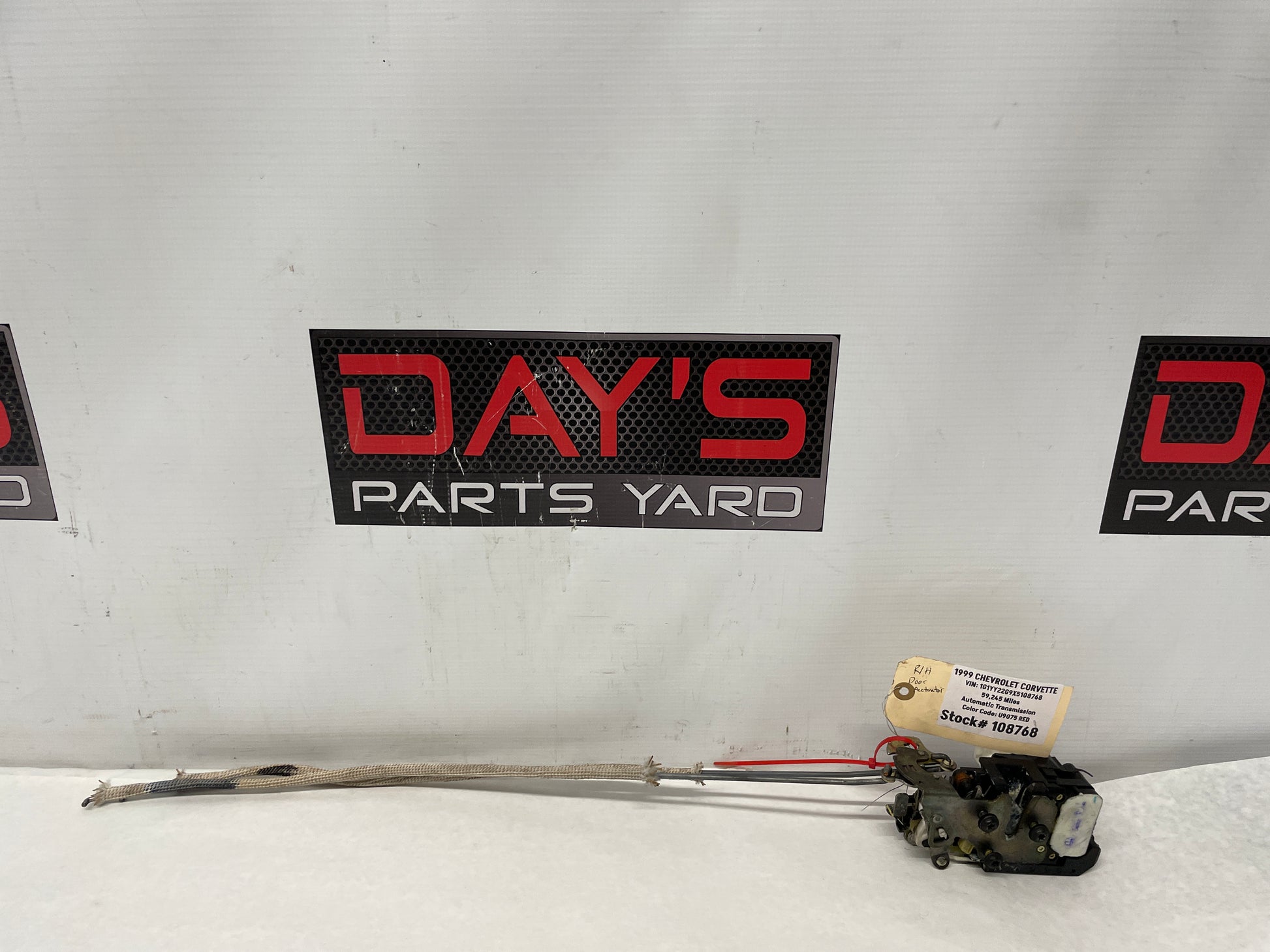 1999 Chevy C5 Corvette RH Passenger Door Lock Latch Actuator OEM - Day's Parts Yard