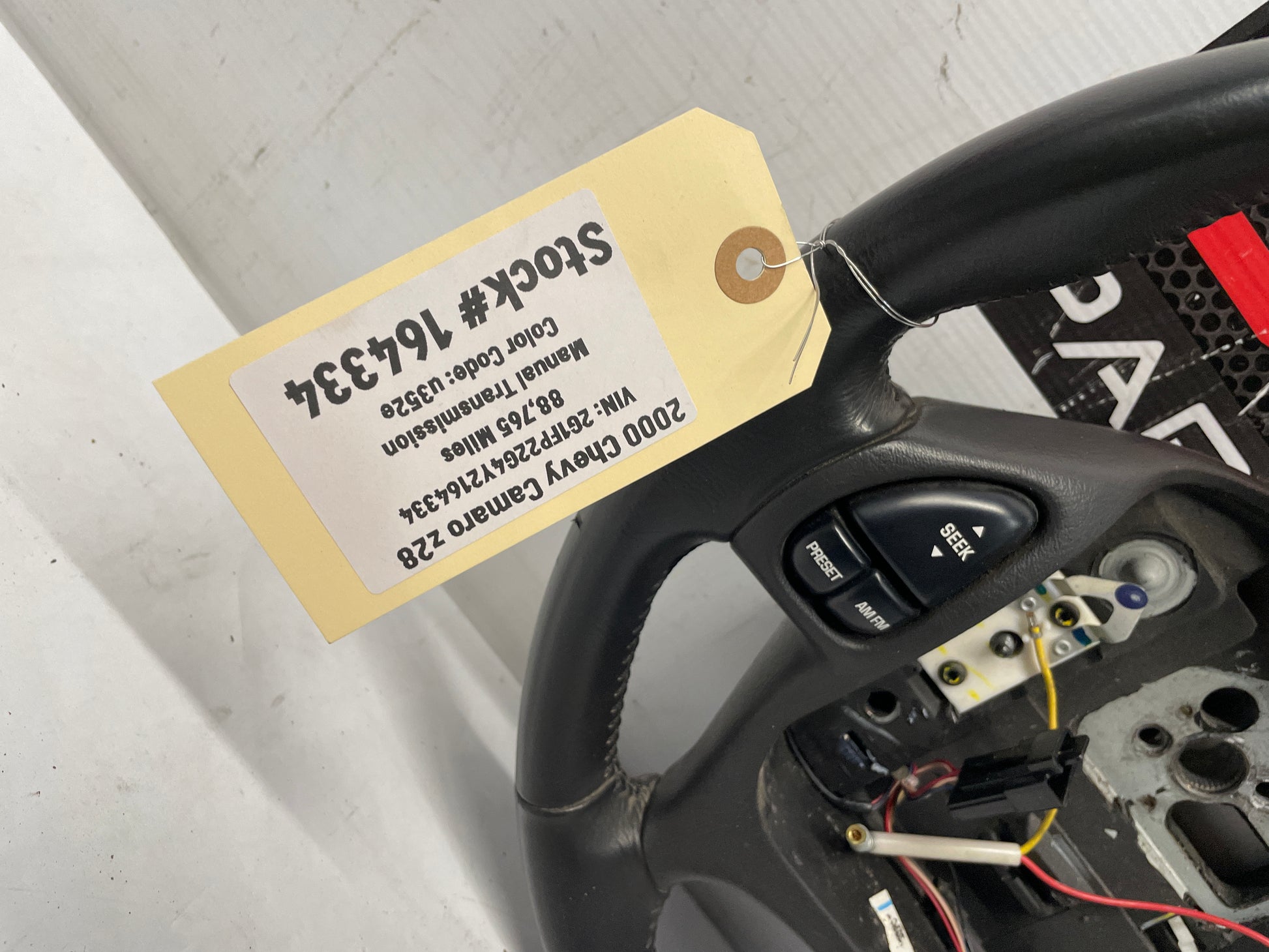 2000 Chevy Camaro Z28 Steering Wheel Ebony Leather OEM - Day's Parts Yard
