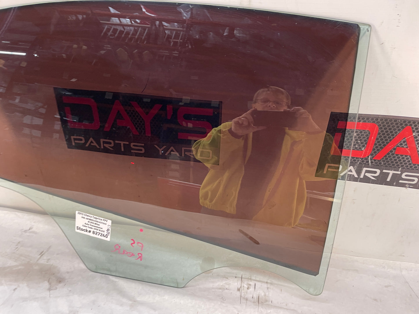 2013 Chevy Caprice PPV RH Passenger Rear Door Window Glass OEM
