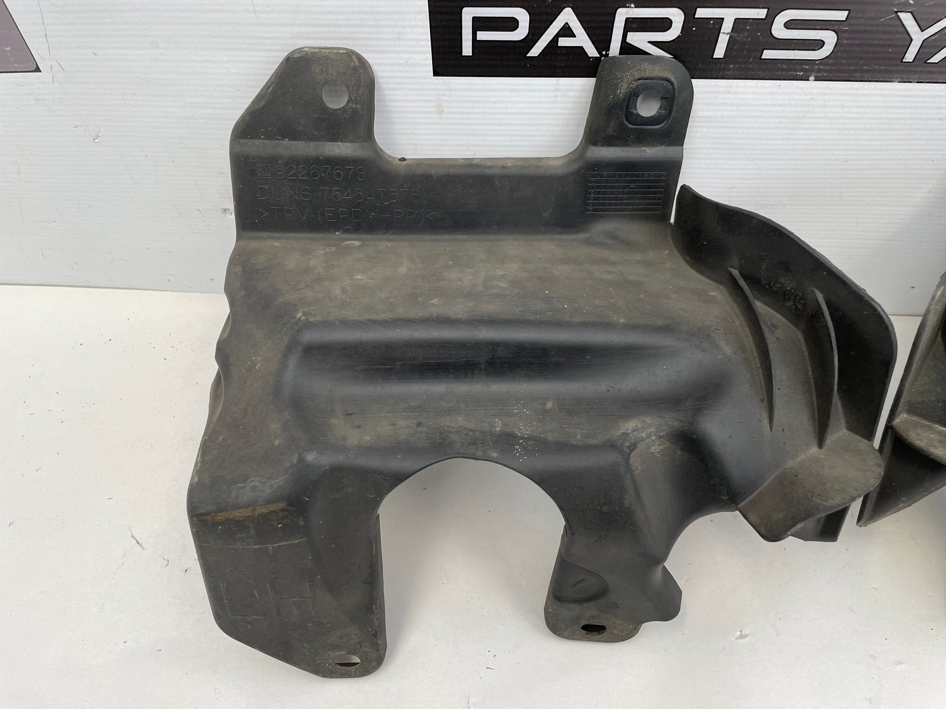 2014 Chevy SS Sedan RH & LH Rubber Splash Shield Covers OEM - Day's Parts Yard
