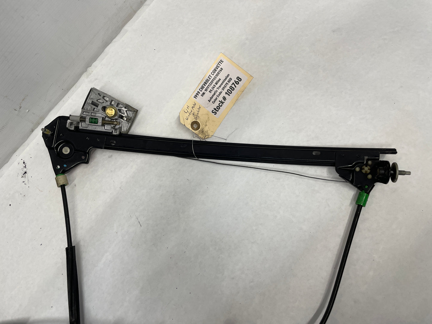 1999 Chevy C5 Corvette LH Driver Window Regulator w/ Motor OEM - Day's Parts Yard